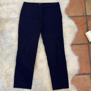 Mario Serrani Navy Blue Patterned Dress Pants